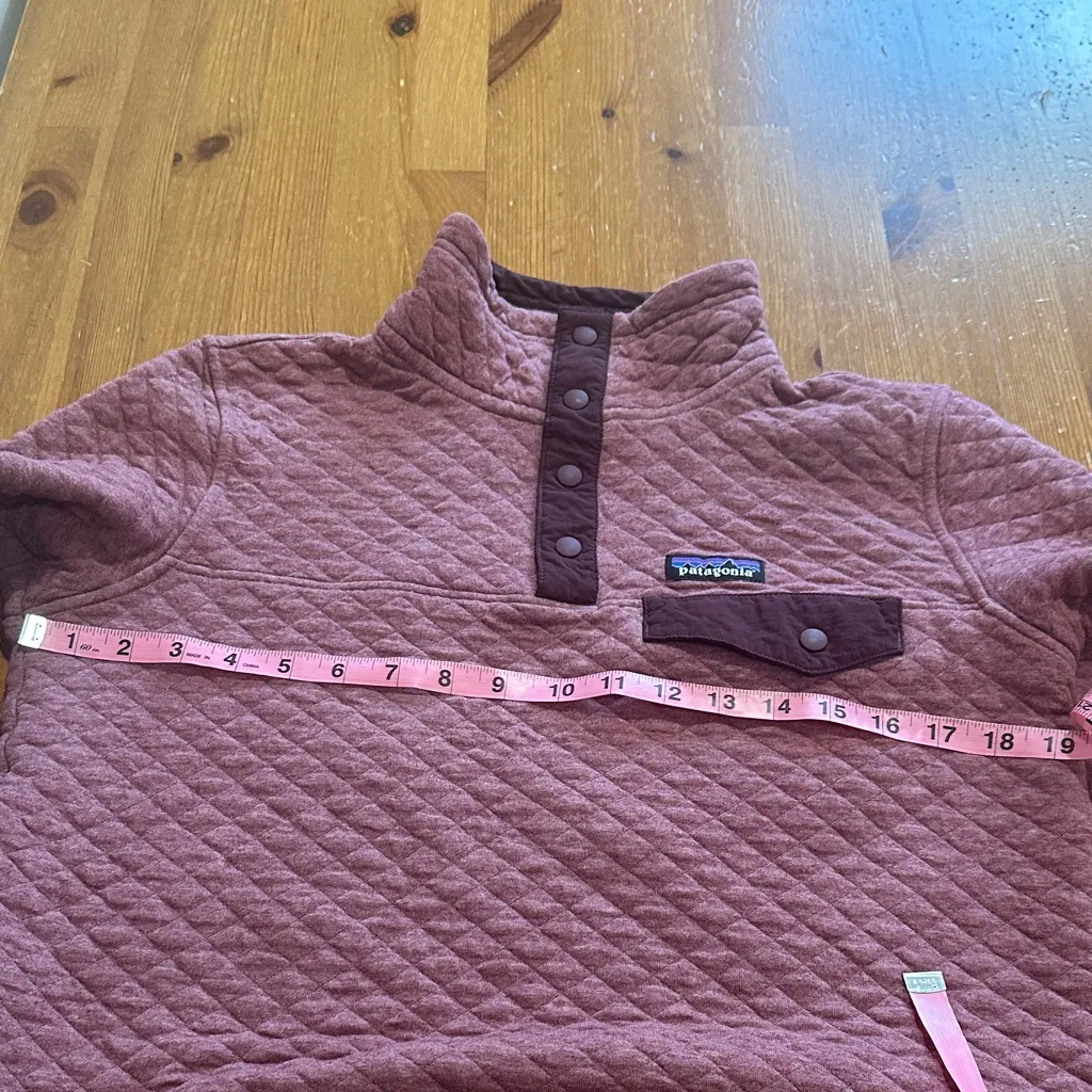 Patagonia Maroon Quilted Snap Pullover - Image 15