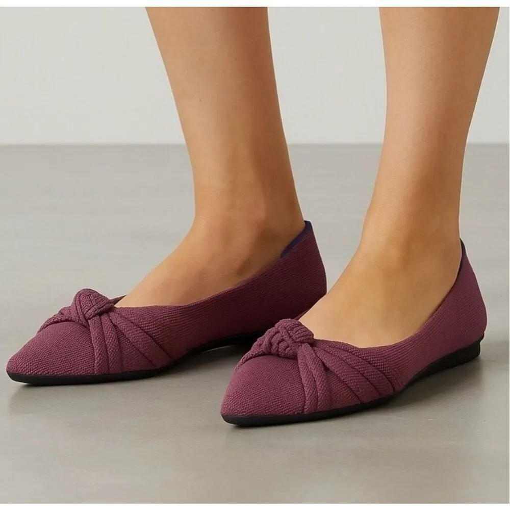 ✨Rothy's The Point Knot Sz 8 Flats In Love Purple Knit✨ - Image 2