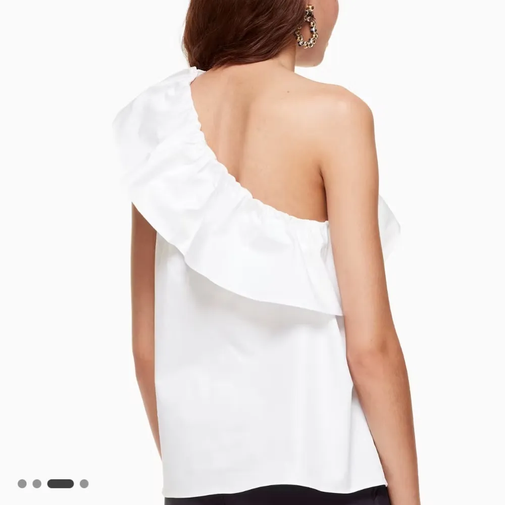 KATE SPADE Poplin One Shoulder Top White Size XXL NEW - Image 10