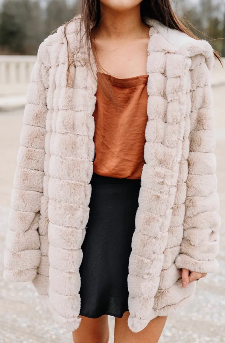 easel Blush Fur Jacket - Image 3