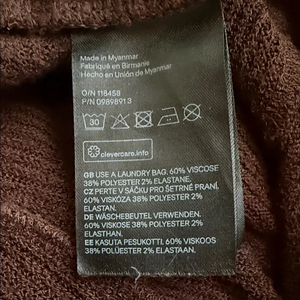 H&M Size Extra Small Women's Teen Girl Brown Wide-Leg Pants - Image 5