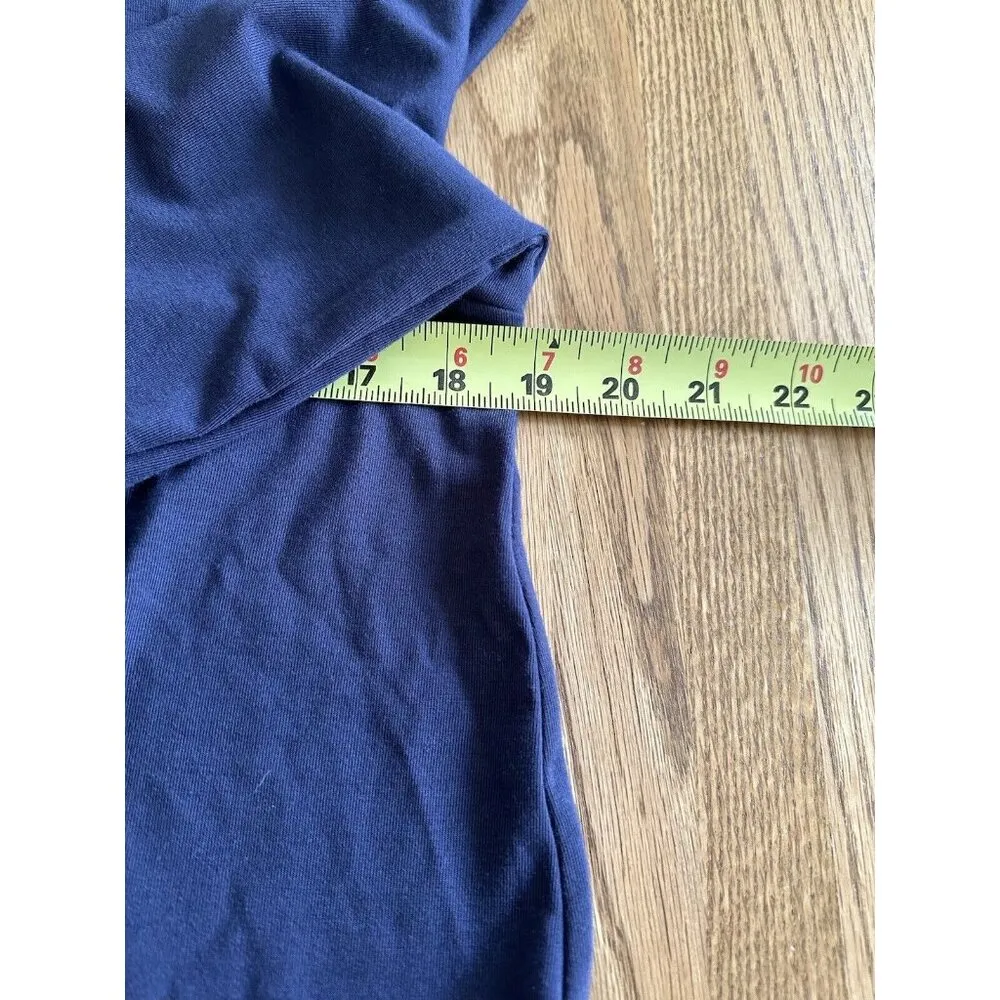 Simply Southern Navy Blue Bell Sleeve Size Small Ruffle Peplum Top Shirt Blouse - Image 7