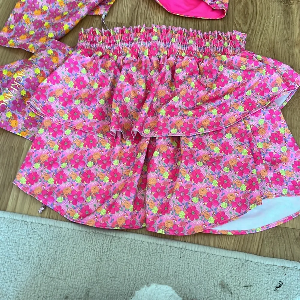 NWT Loveshackfancy Kiella Ruffle Crop Top and Citrine Mini Skirt Passion Sound - Image 9