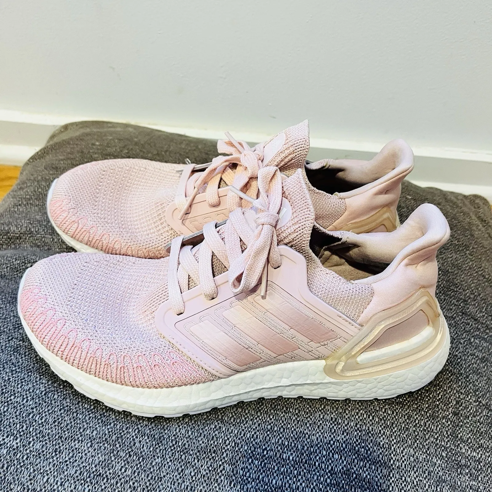 Adidas UltraBoost 20 Running Casual Shoes Vapour Pink Size 8 - Image 3