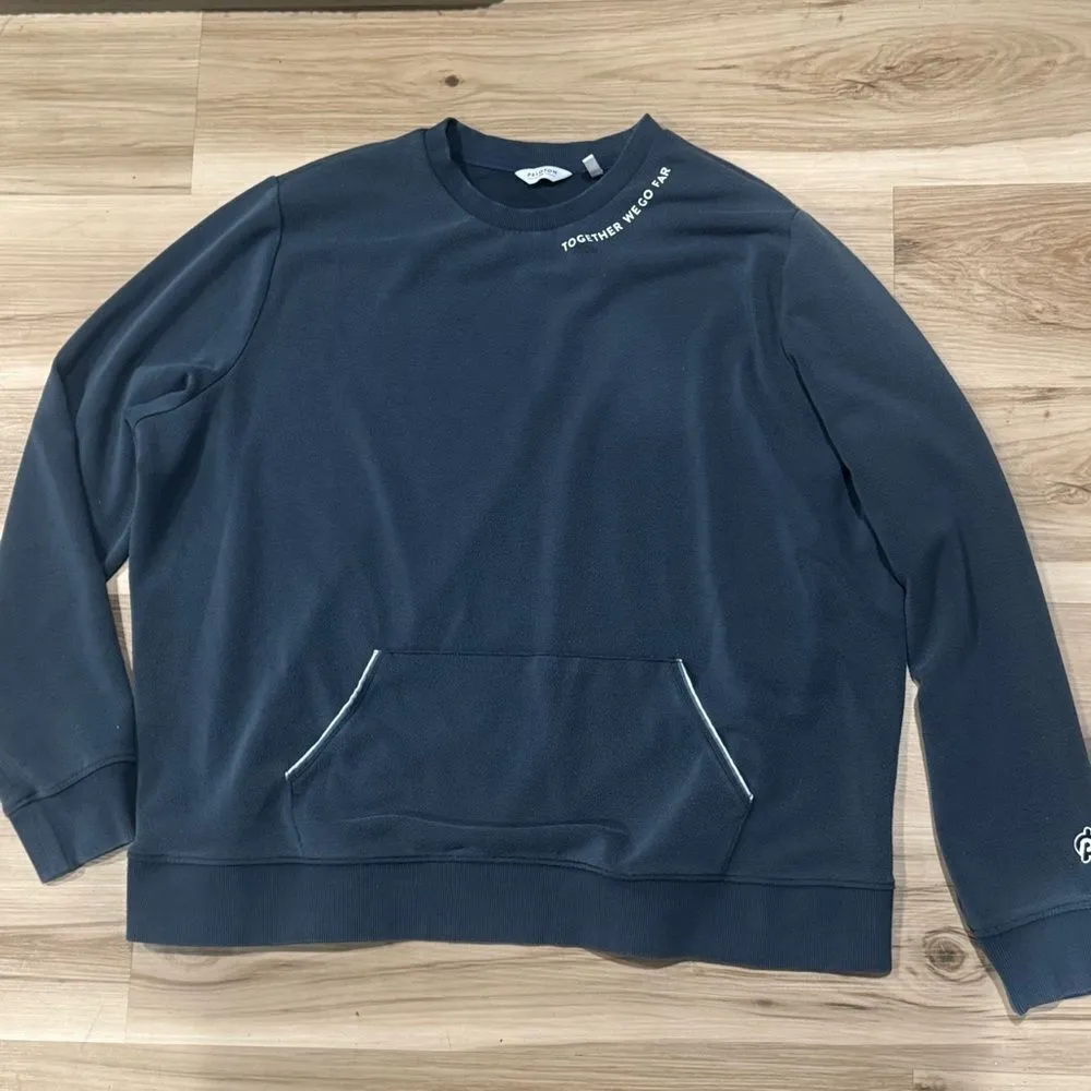 Peloton Elevate Pocket Crewneck Pullover Sweatshirt Navy Women’s 2XL - Image 2