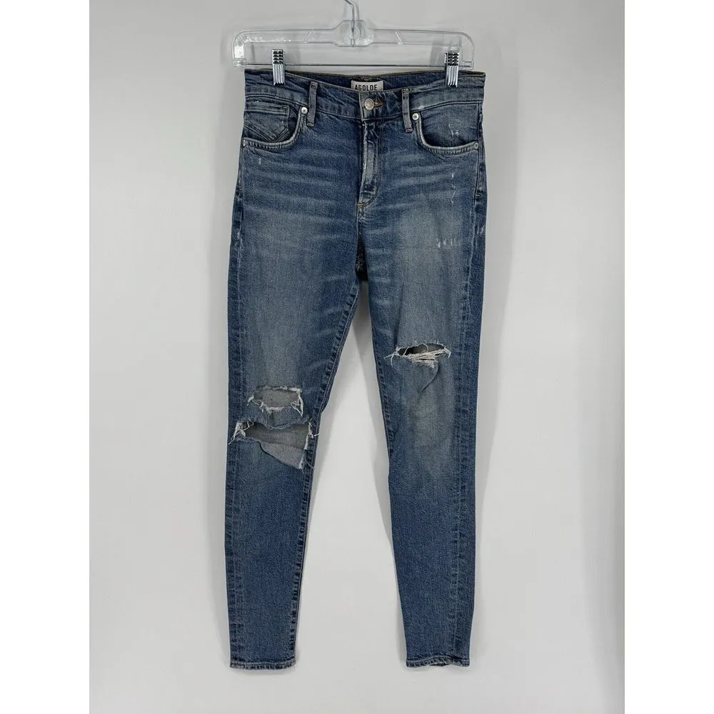 Agolde Distressed Sophie Hi-rise Skinny Jeans Size 25‎ - Image 2