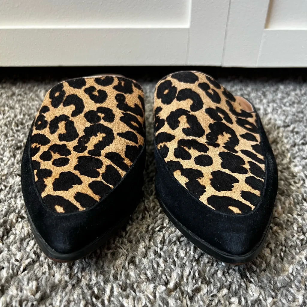 Halogen Western Corbin Leopard‎ Mules Shoes Size 8.5 - Image 7