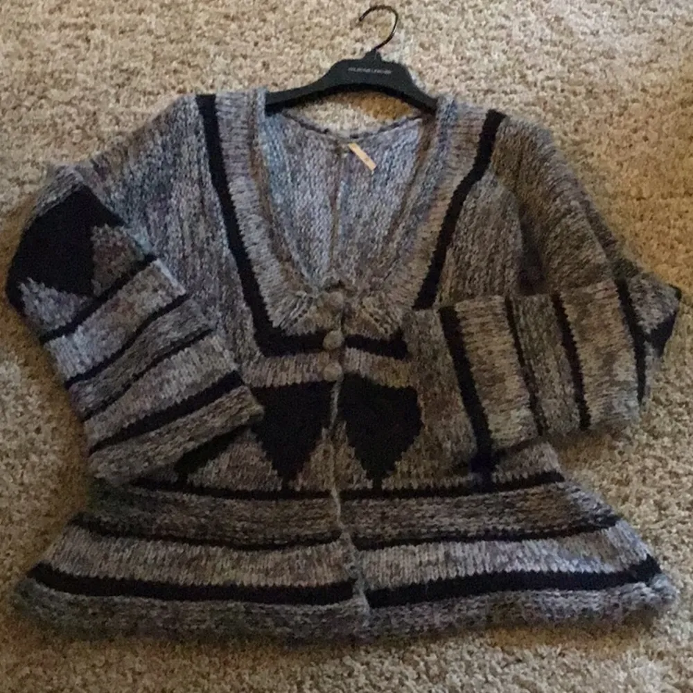 Grey/black Nordic Cardigan Jacket S - Image 5