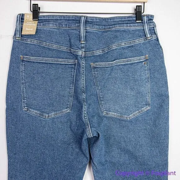 NEW Madewell Petite Curvy Stovepipe Jeans in Leaside Wash,‎ 32P - Image 9