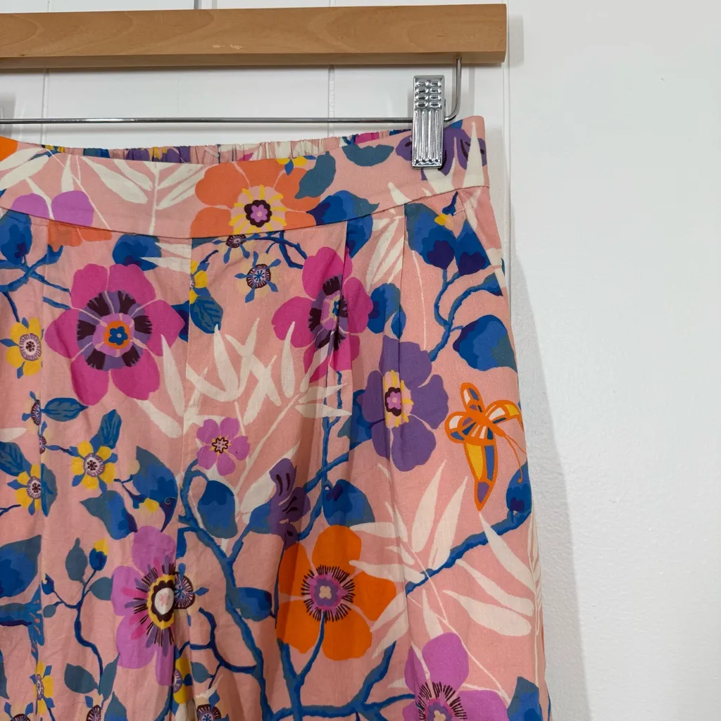 J. Crew X Liberty Fabric Pavilion Pink Wide Leg Crop Pant - Image 3