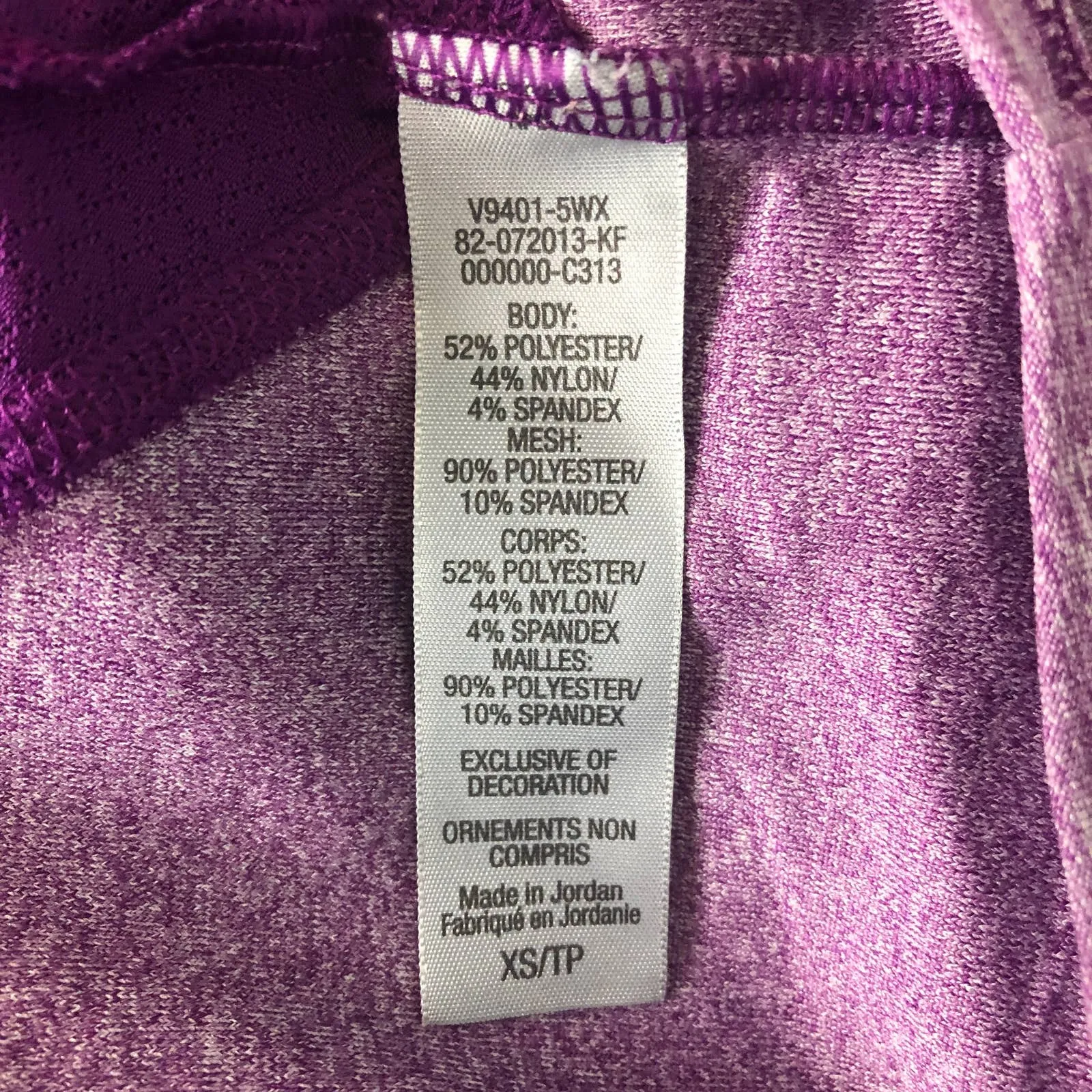 Champion 1/4 Zip Purple Activewear Long Sleeve Mesh Top Size XS - Image 10