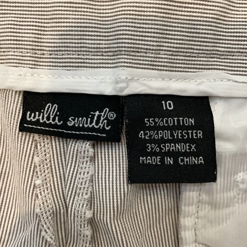 Willi smith brown & white pin stripe capris sz 10 - Image 2