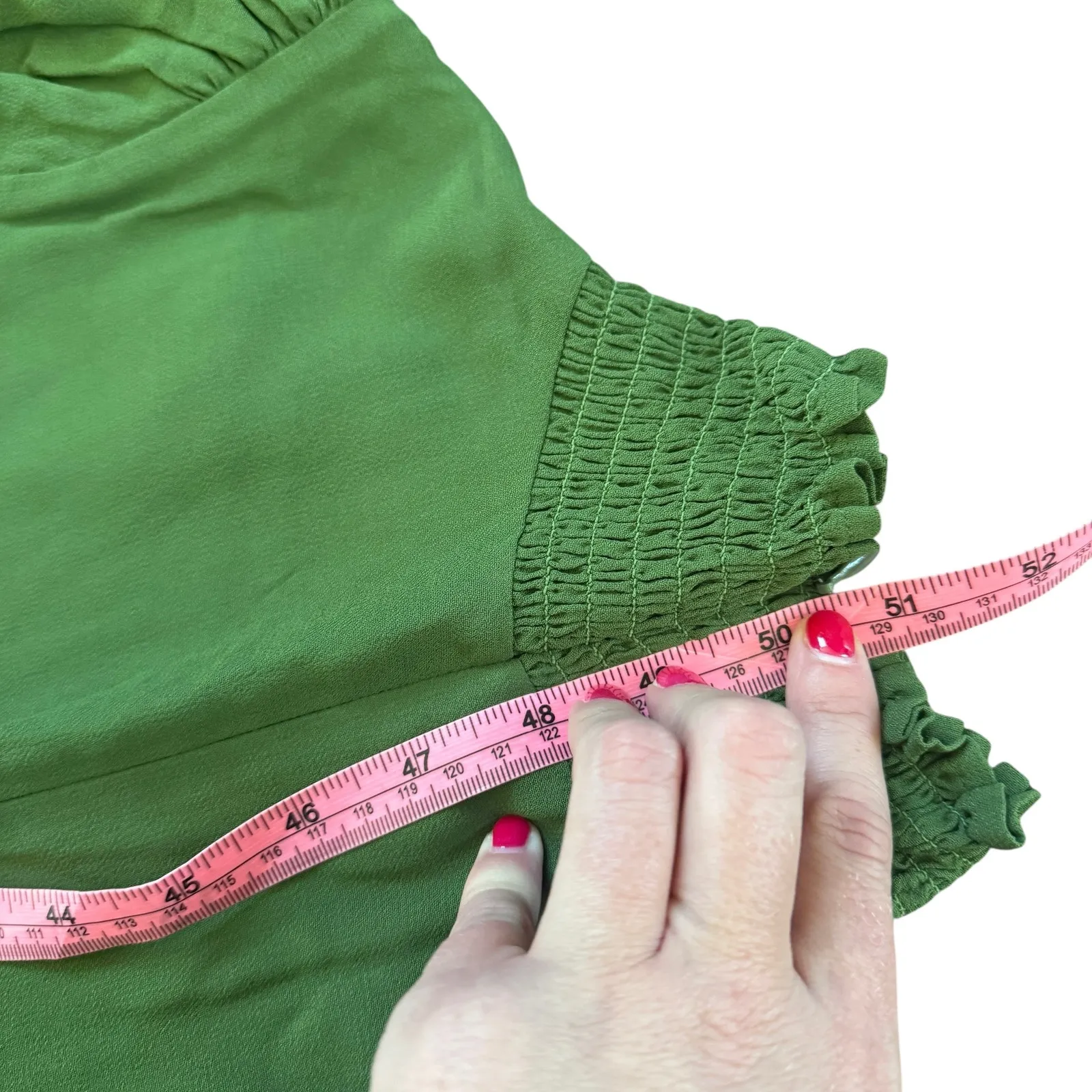 Reformation Galena Midi Dress Moss Green - Image 14