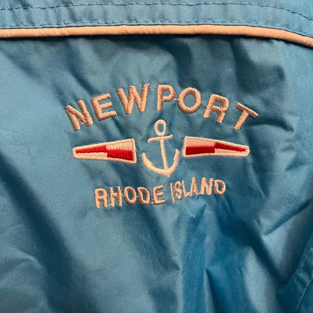 Dimco Apparel Newport Rhode Island Blue Hooded Windbreaker Coat NWT Size XL - Image 3
