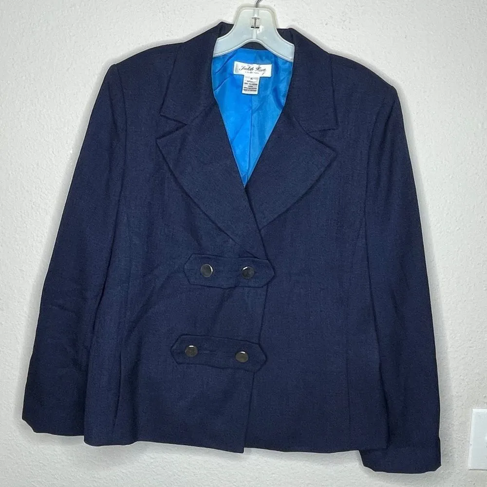 Vintage Judith Hart‎ Blazer Blue Size 16 - Image 6