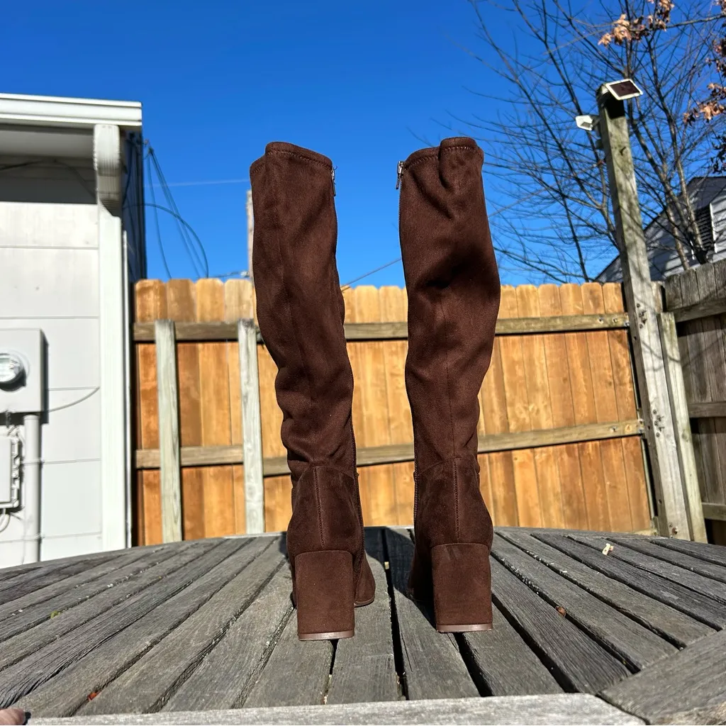 Hunny brown Knee High Boots Steve Madden size 6 winter heeled casual spring cute - Image 7