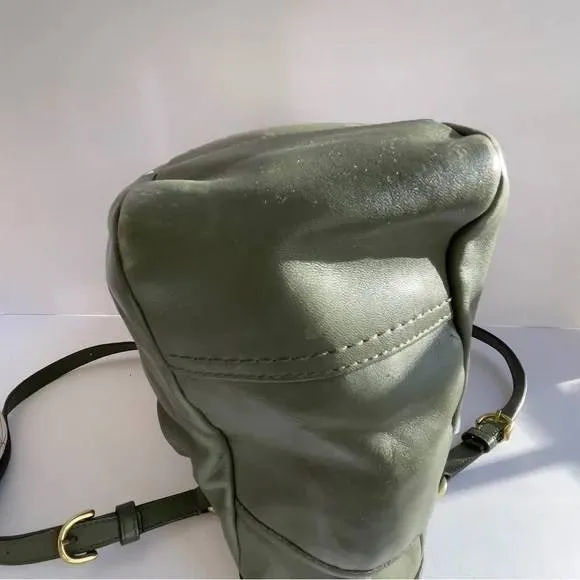 RARE Coach Ashley OLIVE GREEN Gold Satchel H1163 - Image 9