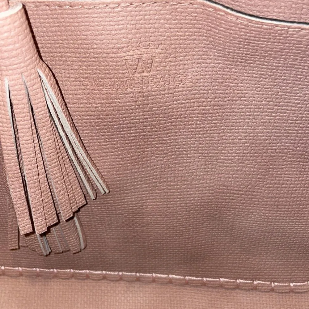 Weimeibaige Blush Vegan Leather tote Pink - Image 2