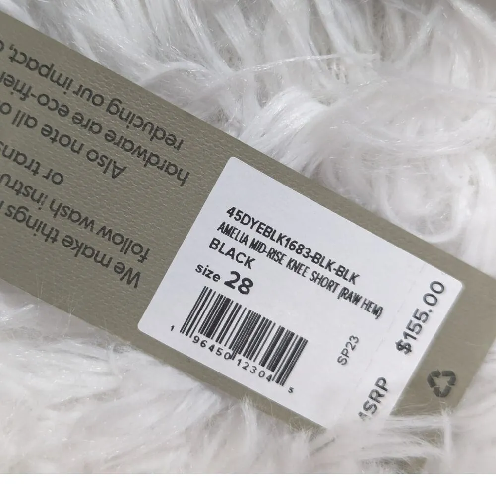 Hudson Amelia Mid-Rise Knee Short Black Size 28 - Image 6