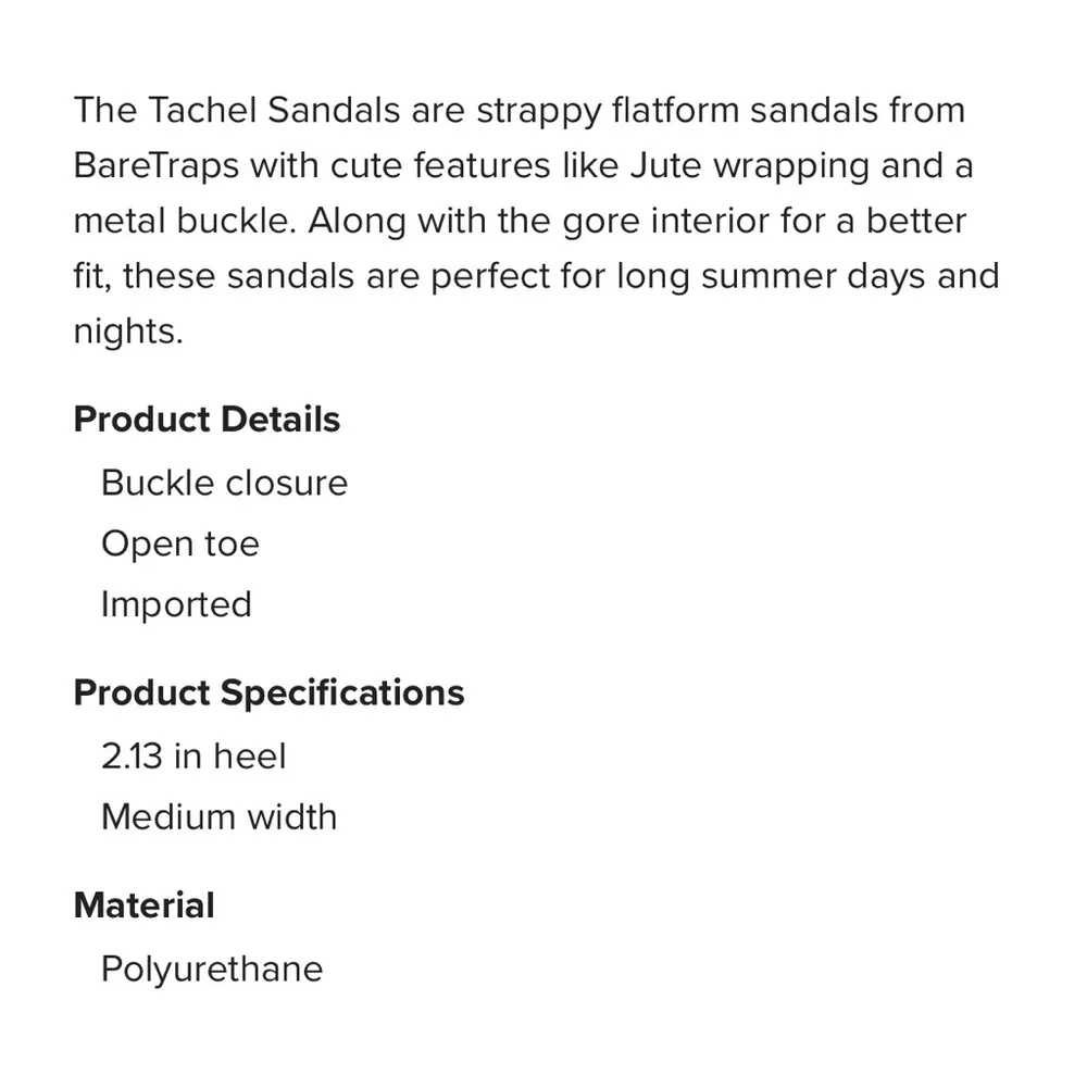 Baretraps black platform chunky sandals tachel shoes size 8 - Image 2