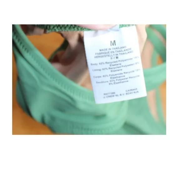 NEW J.Crew Swim Heritage Scoopneck Bikini Top Green Resort Wear‎ Summer Size M - Image 3