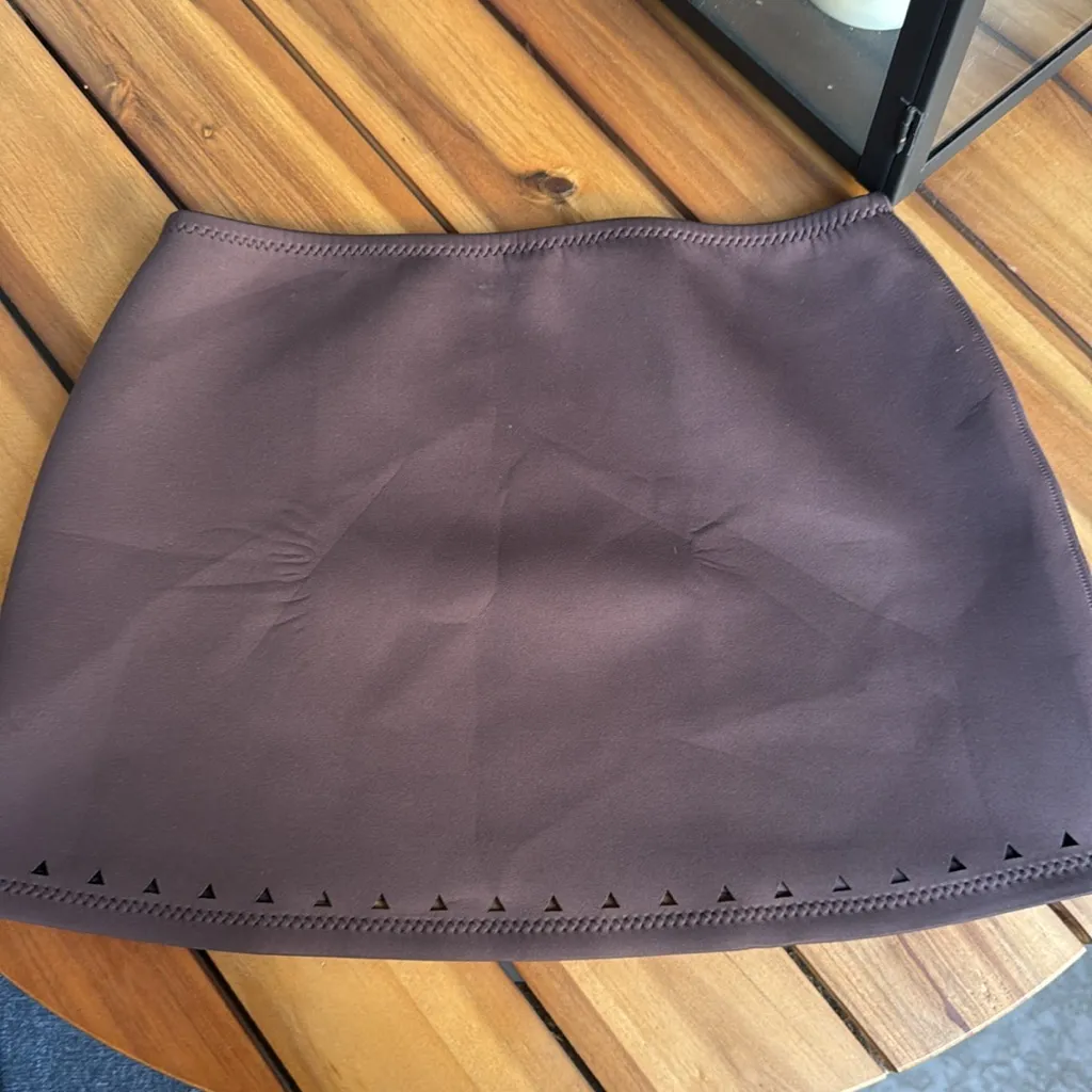 GIGI C Chocolate Mini Skirt Brown Size XS - Image 3