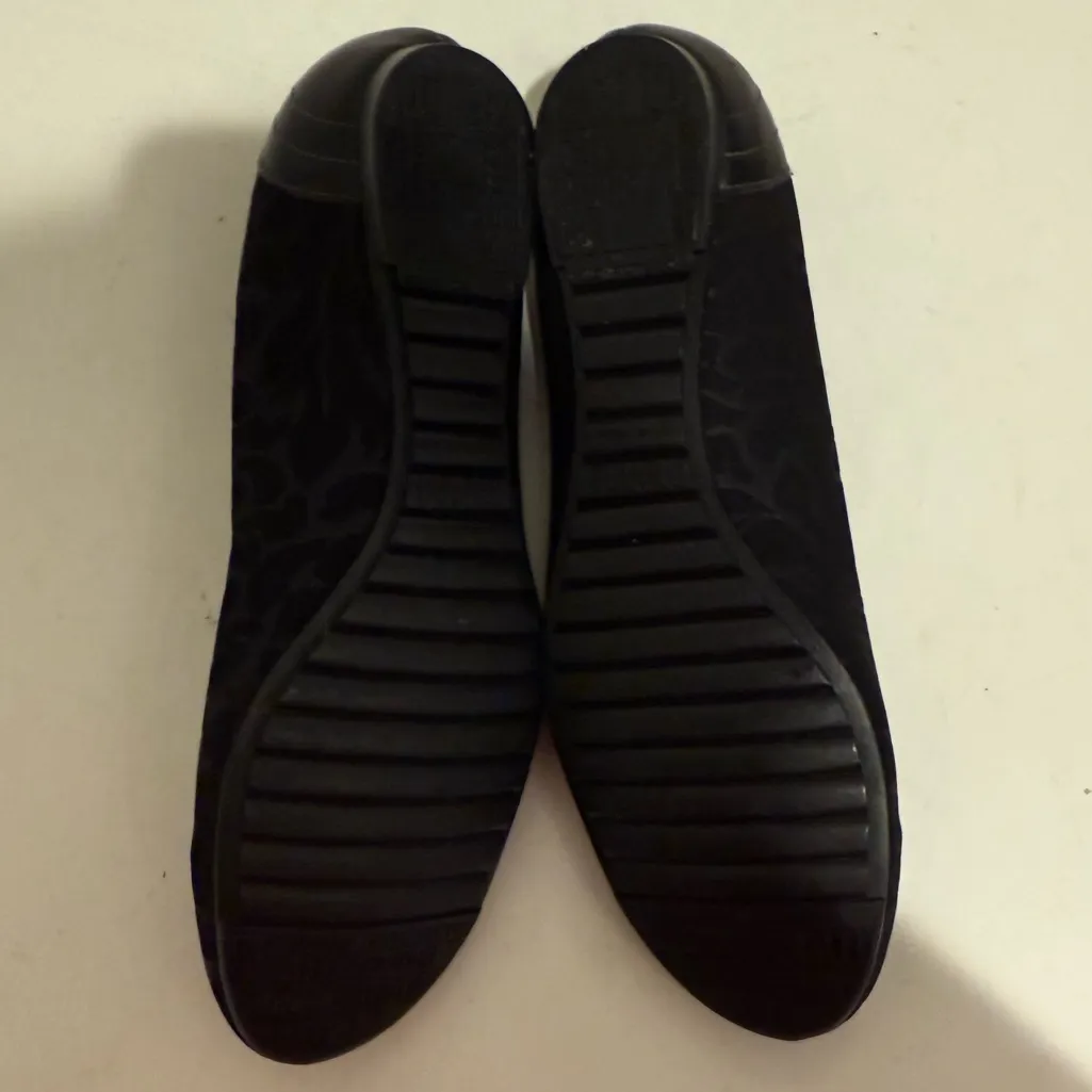 MUNRO Iriana Black Stretch Floral Ballet Flats Loafers Size 8.5 Slip-On - Image 9