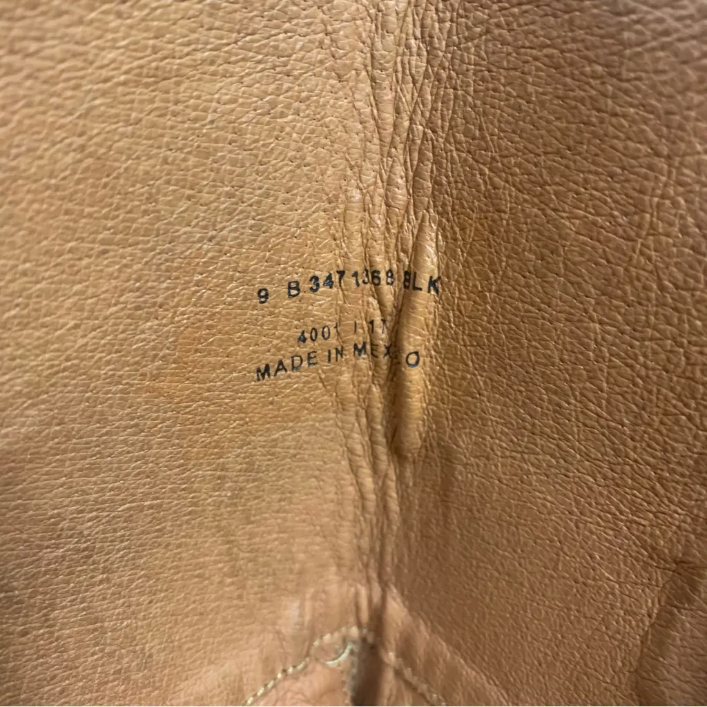 Frye size 9 B Melissa button back riding Black Leather Tall Boots - Image 2