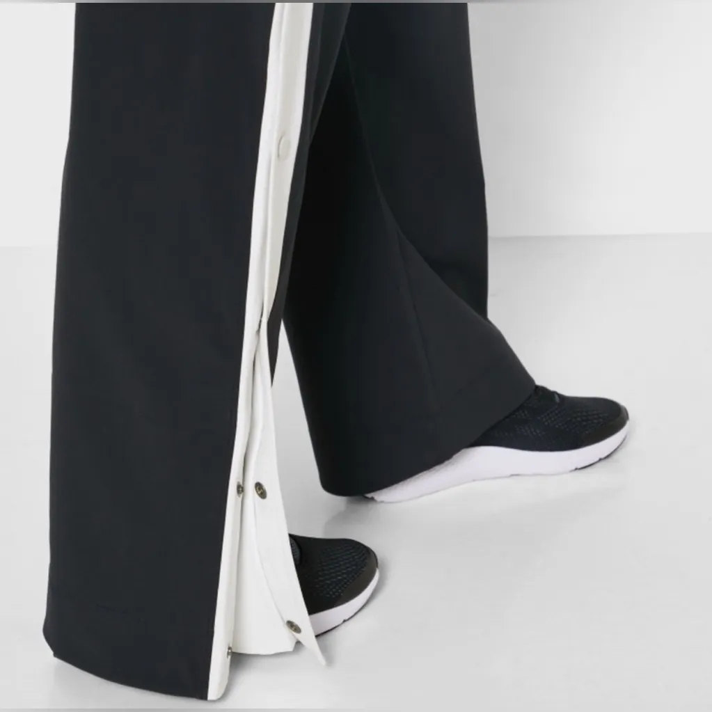Under Armour | Athlete Recovery Wide Leg Snap Pants Black Pants White Accents - Image 4