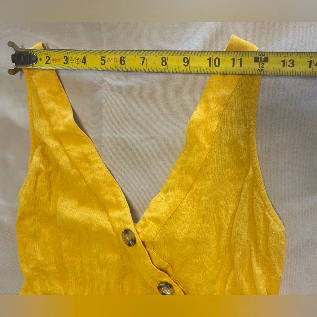 Wild Fable Yellow Gold Buttoned Sheath Midi‎ Dress - Image 10