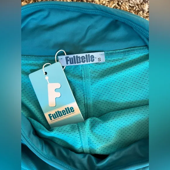 Fulbelle NWT Pull On Skort Skirt w/ Shorts With Pockets Size Small Blue - Image 2