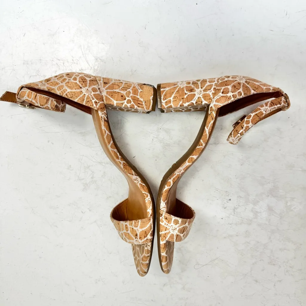 Aerosoles Bird of Paradise Cork Combo Sandal Heels Size 8 - Image 5