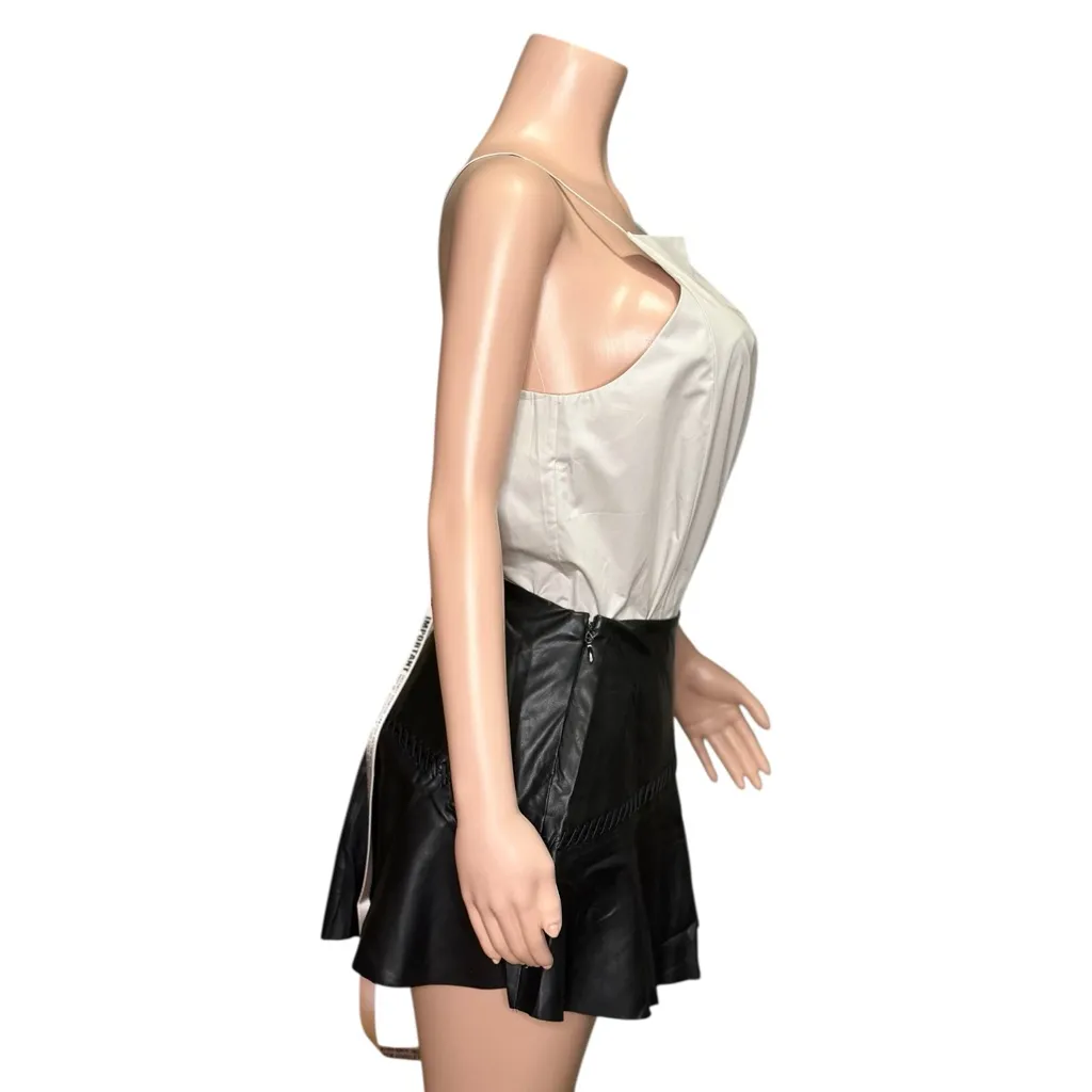 HOUSE OF CB Nova Vegan Leather Mini Skirt, Black, Large - Image 11