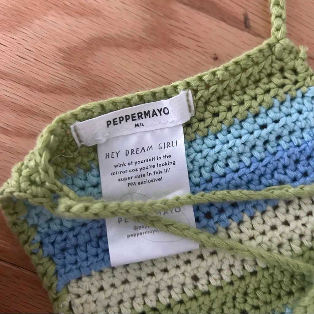 Peppermayo  Multicolor Crochet Bandeau Top - Image 3