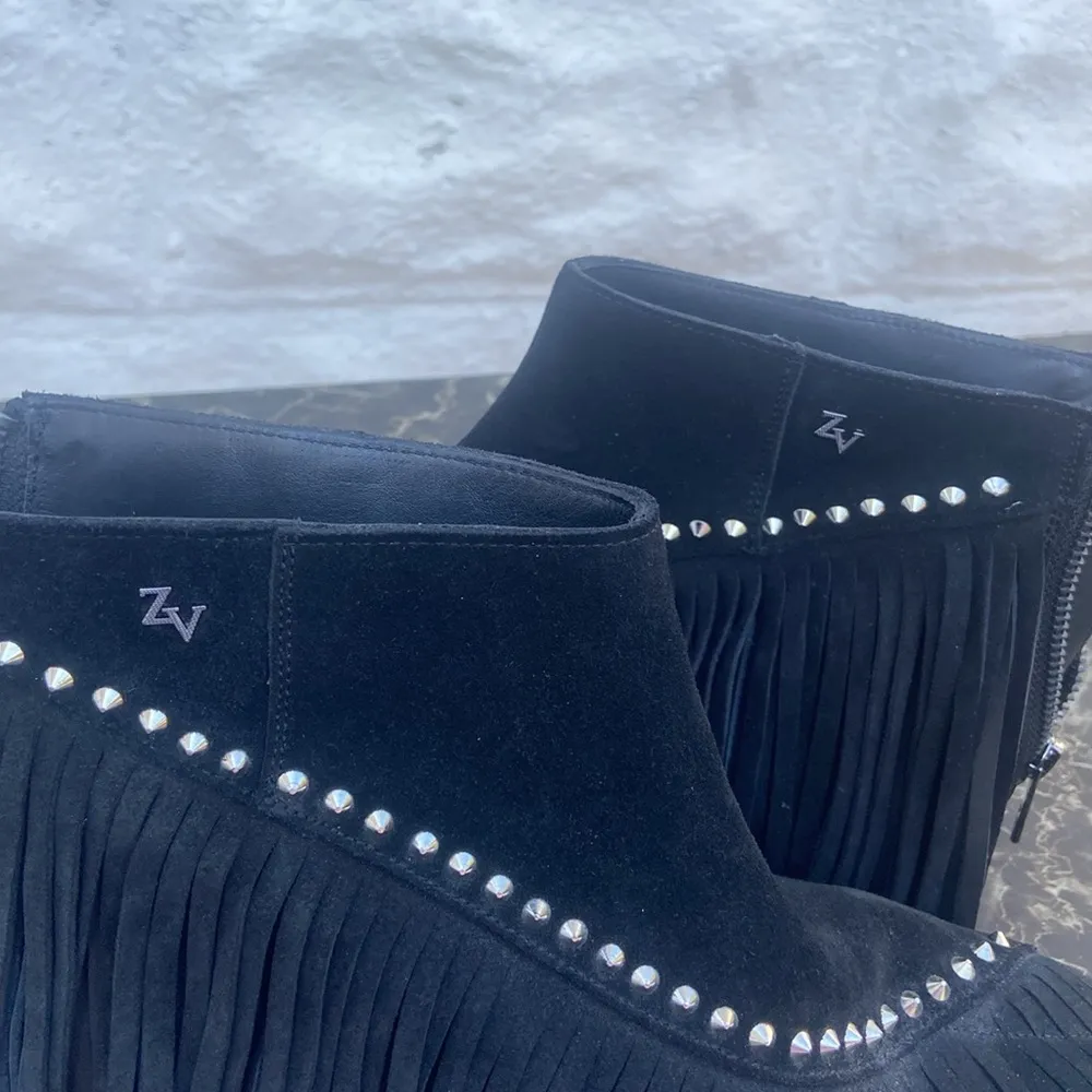 Zadig & Voltaire Black Fringe Booties - Image 5