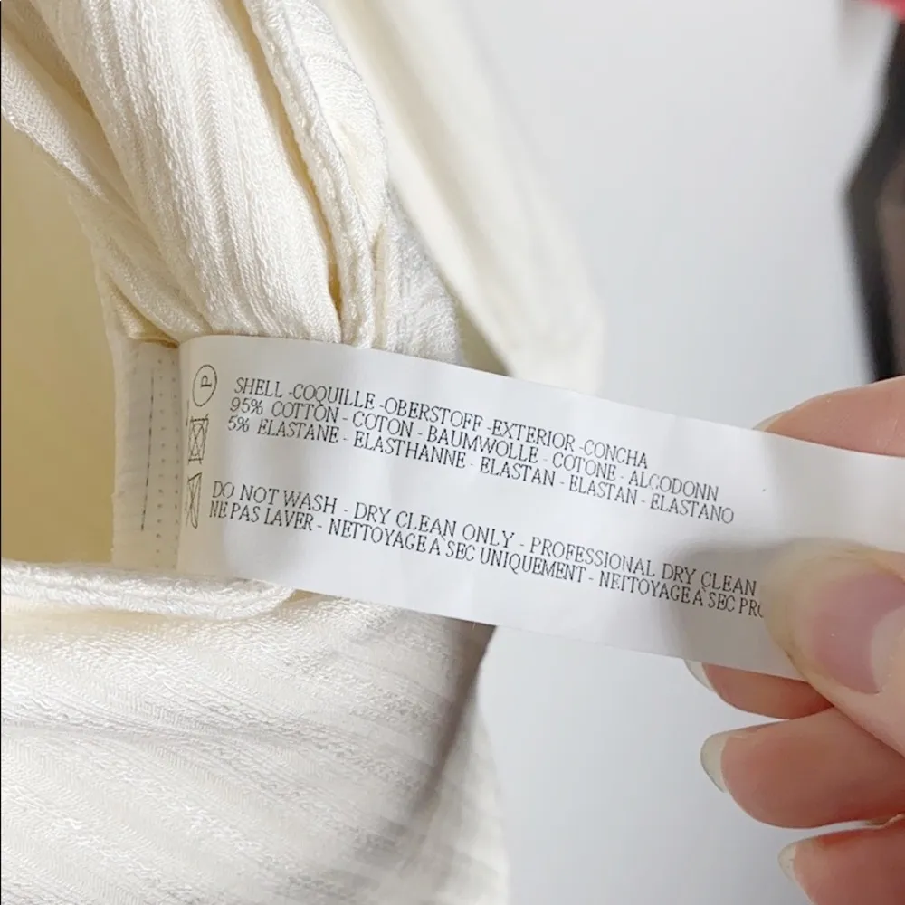 Capulet Prima white ribbed long sleeve bodysuit size S - Image 14