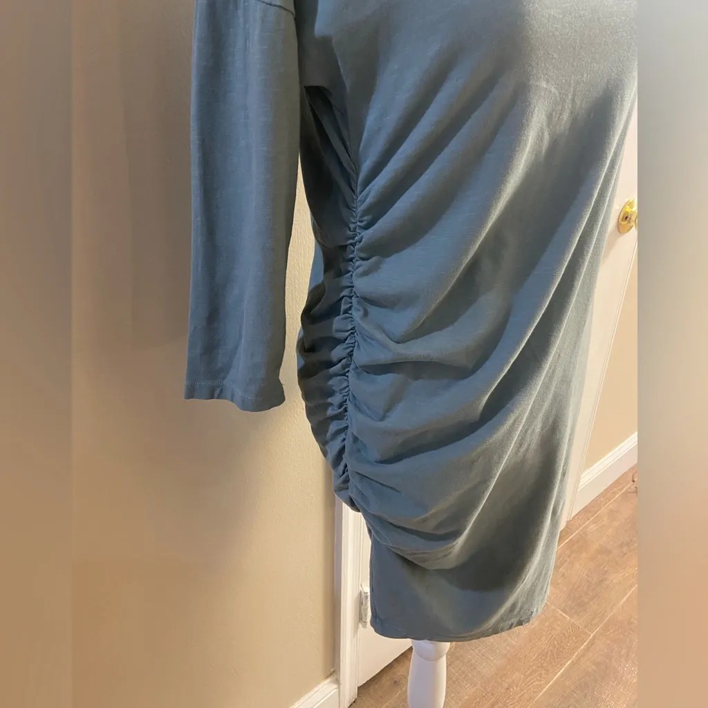 Sundry by Anthropologie‎ light moss green mini dress 3/4 sleeve jersey knit Sz 1 - Image 7