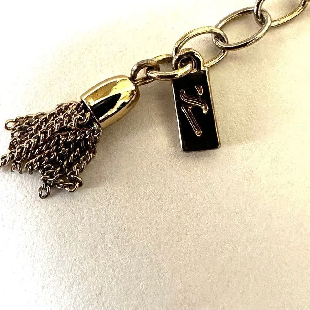 Simply Vera Wang black enamel gold tone heart pendant necklace - Image 5