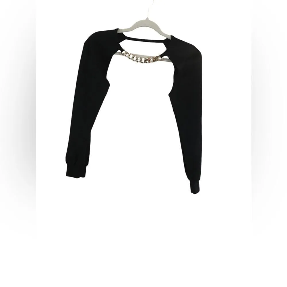 Gold Chain Black Raglan Sleeve Size M - Image 6