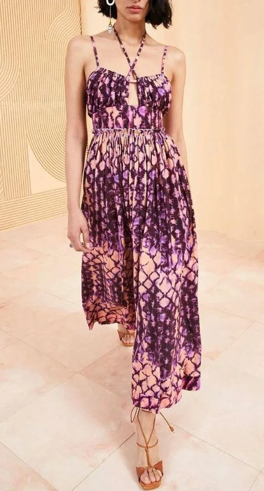 Ulla Johnson Freya Open Back Dress Bohemian Sundress Wisteria Womens 2 - Image 2