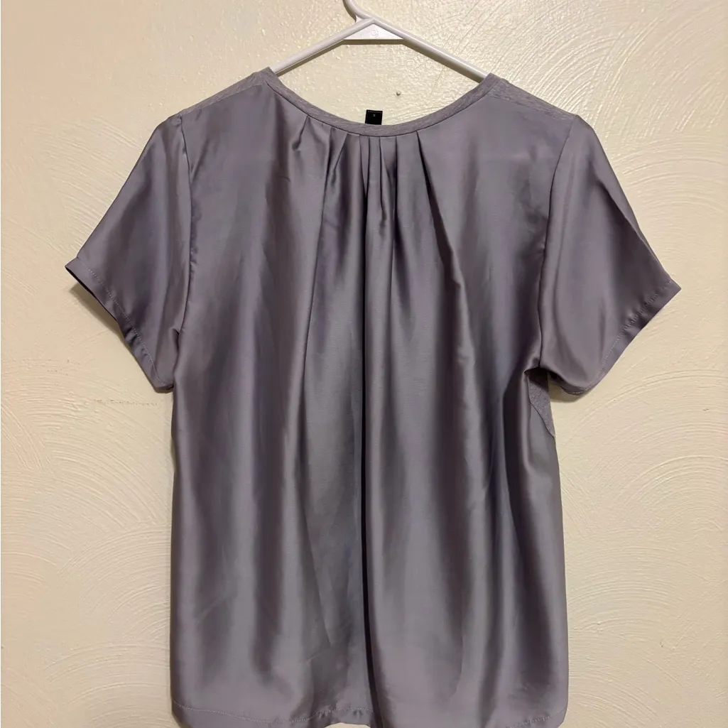 J. Crew Light Gray Short Sleeve Top - Image 8