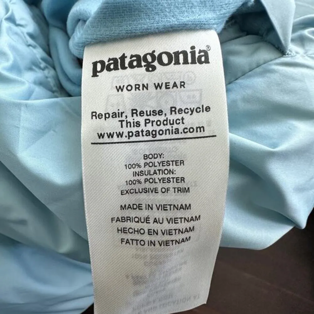 Patagonia‎ Blue Zip Front soft Shell sherpa Jacket size Small - Image 11