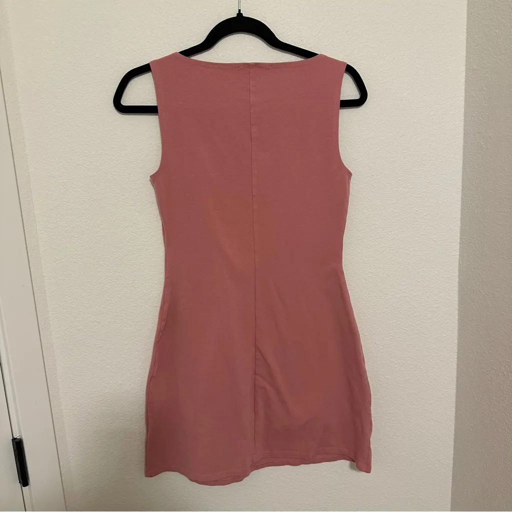 Reformation Nataly Cotton Dress Mini Style Bodycon Size Small Women’s Pink - Image 6