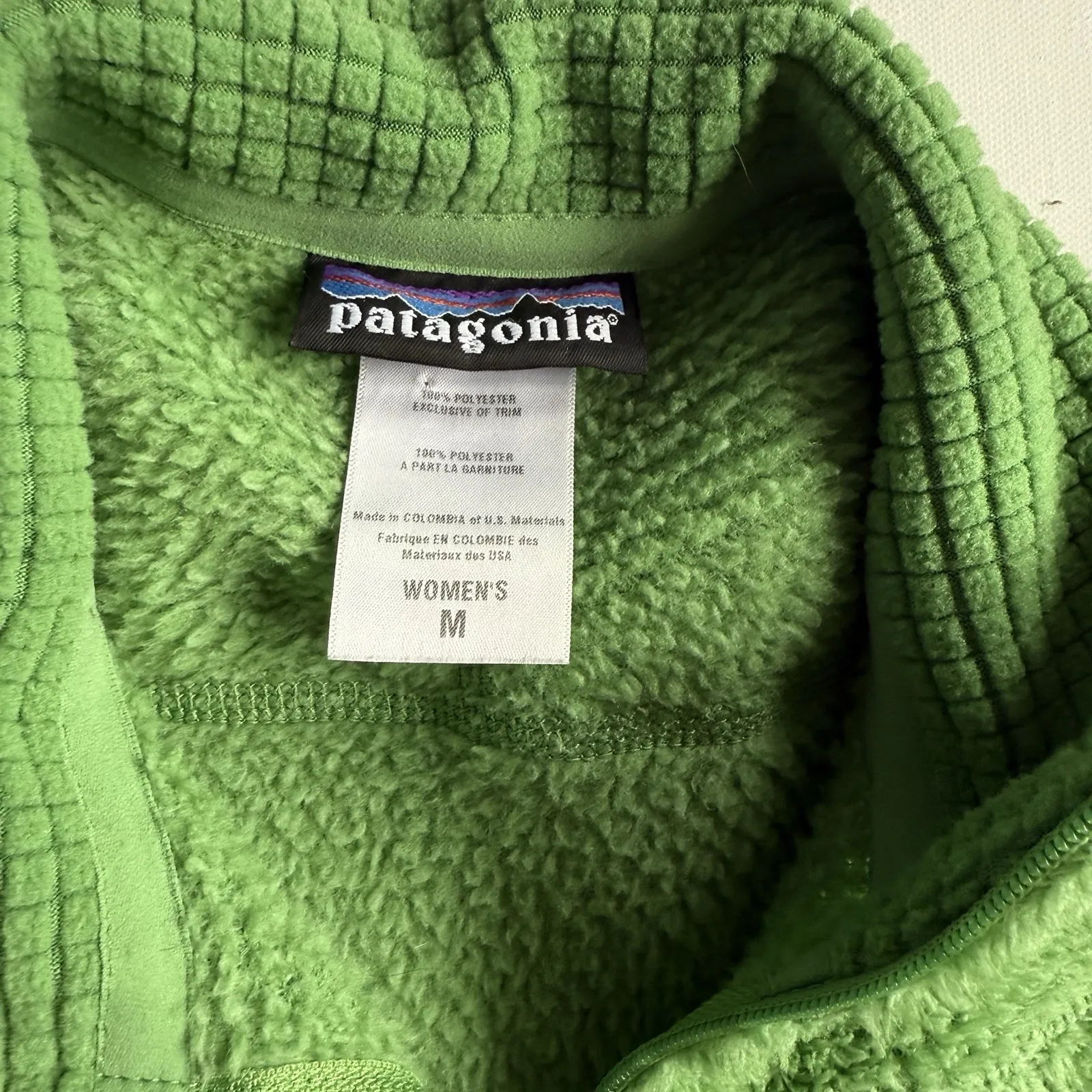 Patagonia Women's R2‎ Fleece Jacket Green Full Zip Regulator Medium Gorpcore - Image 3