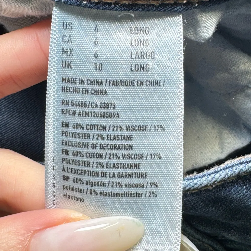 American Eagle Outfitters Medium Wash Super Stretch Jegging - Size: 6 Long - Image 5