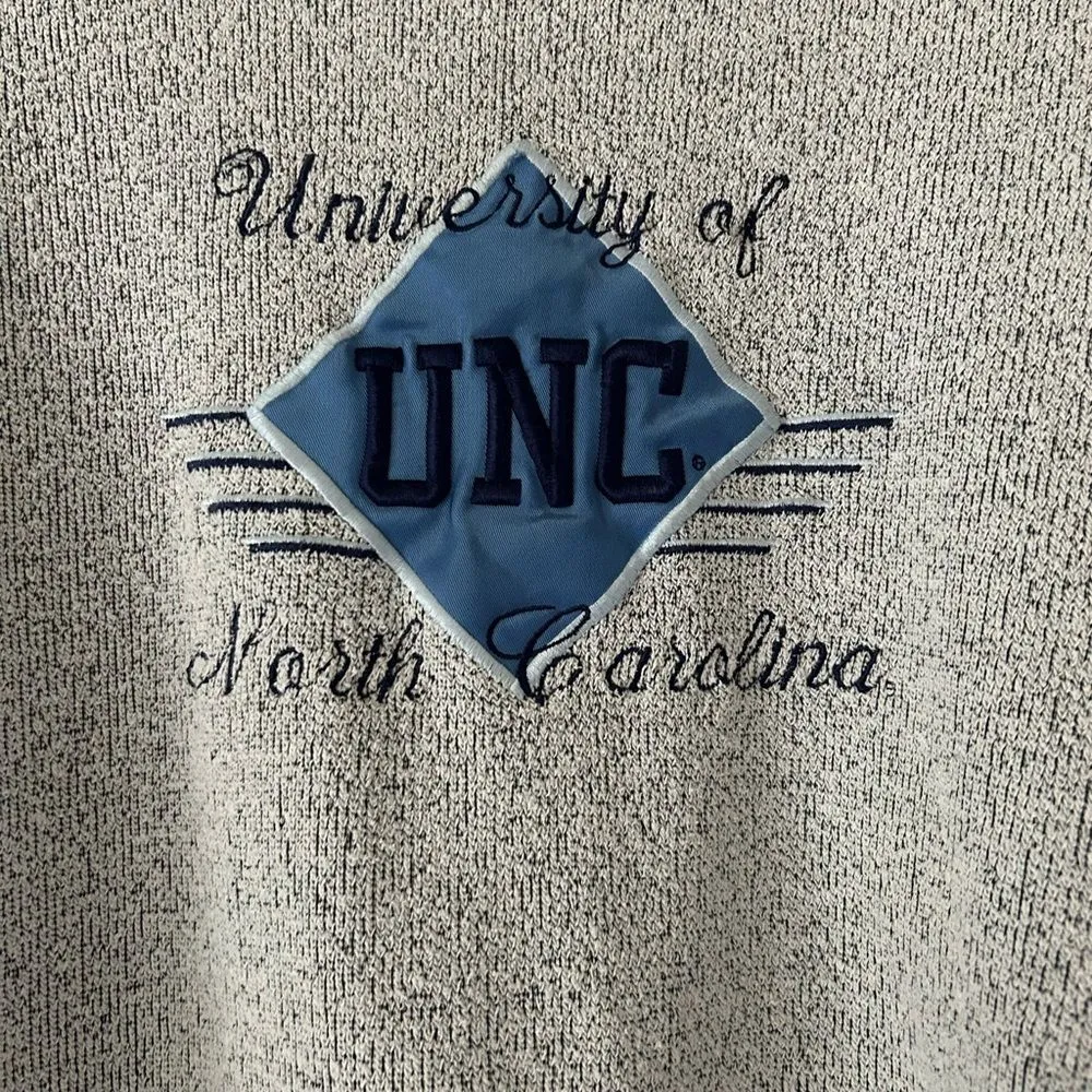 UNC Tarheel Grey Sweatshirt Size XL Made in USA Fangear Casual Athletic Sport Blue - Image 3