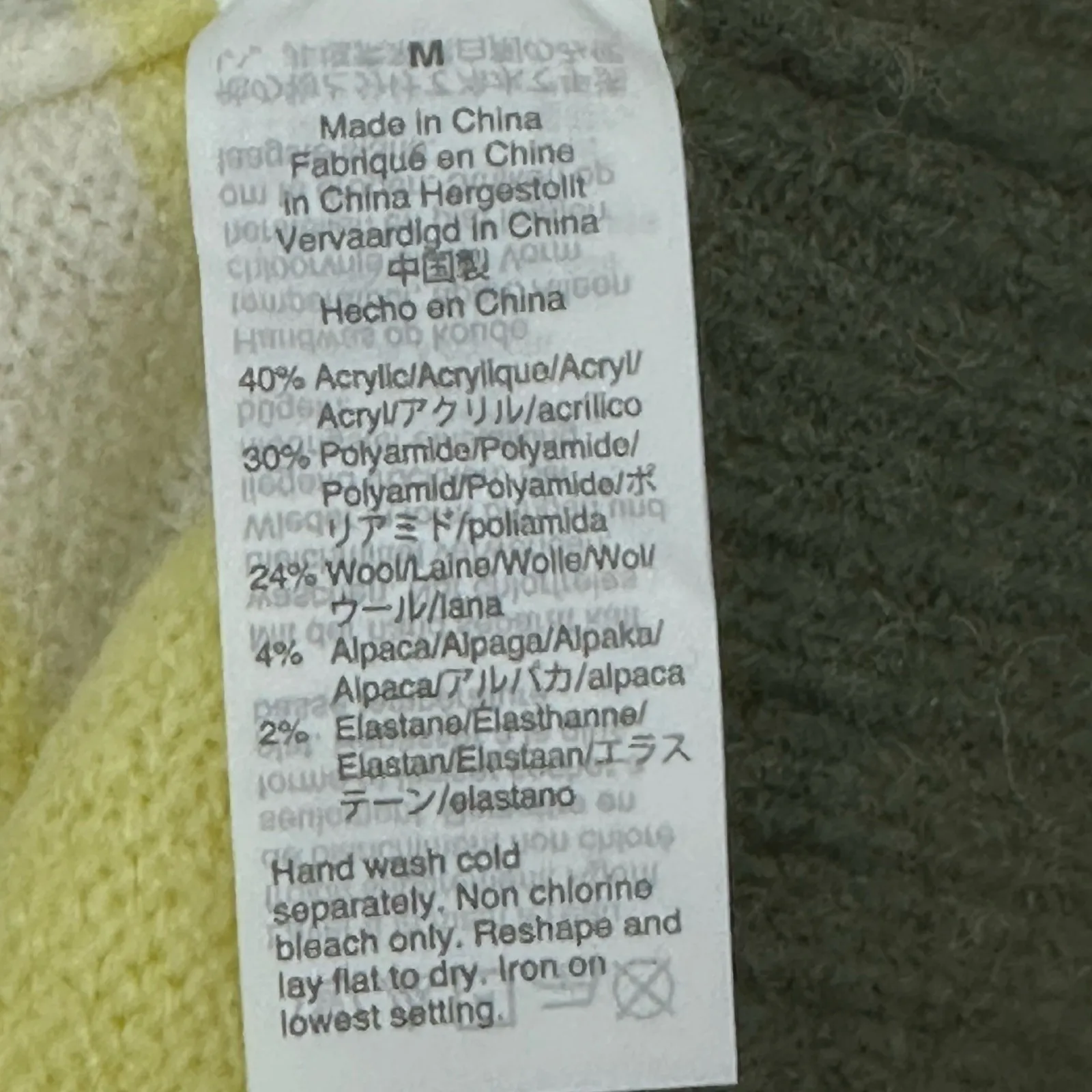 Madewell  Merino Wool Blend Sweater Women's Size Medium Roll Neck Collar - Image 6