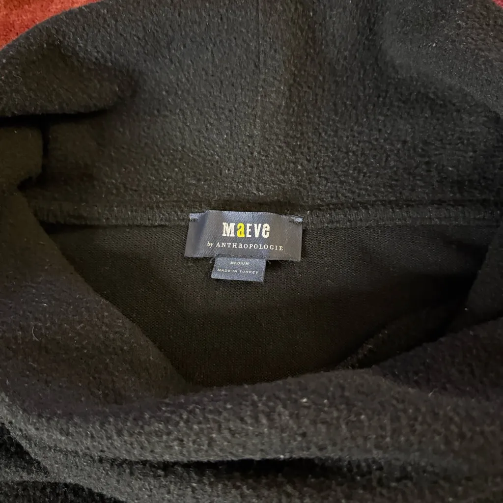 Maeve by Anthropologie Black Cowl Neck Sweater - Image 4