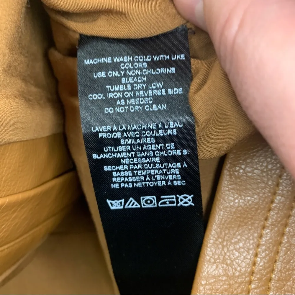 Anthropologie Pilcro and the Letterpress Faux Leather Zip Up Mini Skirt Size 0 - Image 11