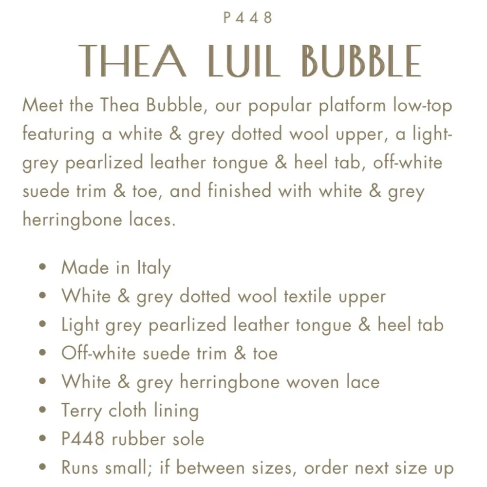 P448 Thea Luil Bubble Dotted Wool Platform Low-top Sneakers Size 37 - Image 15